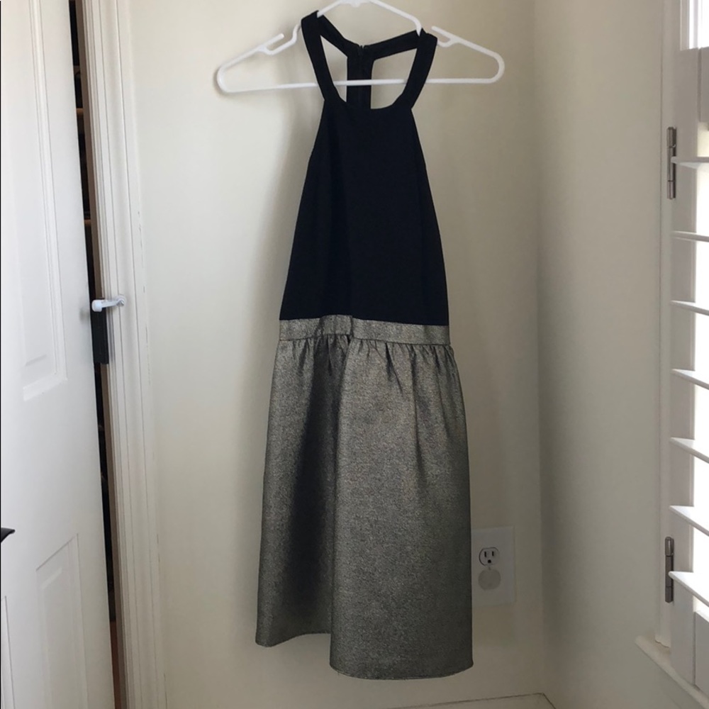 Festive black and metallic dress